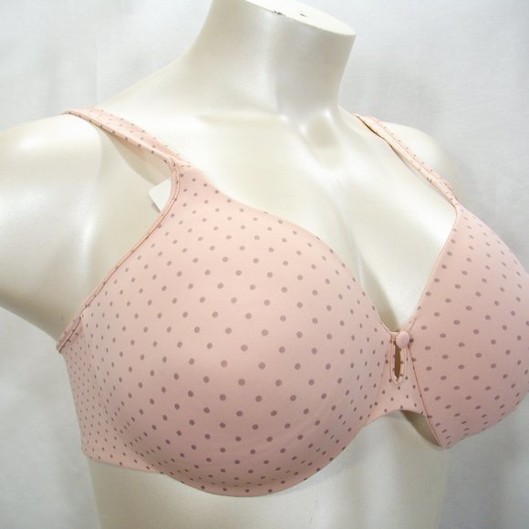 42DD Bali B534 Keyhole T-Shirt Convertible Underwire Bra Pink Dots NWT - Picture 2 of 4